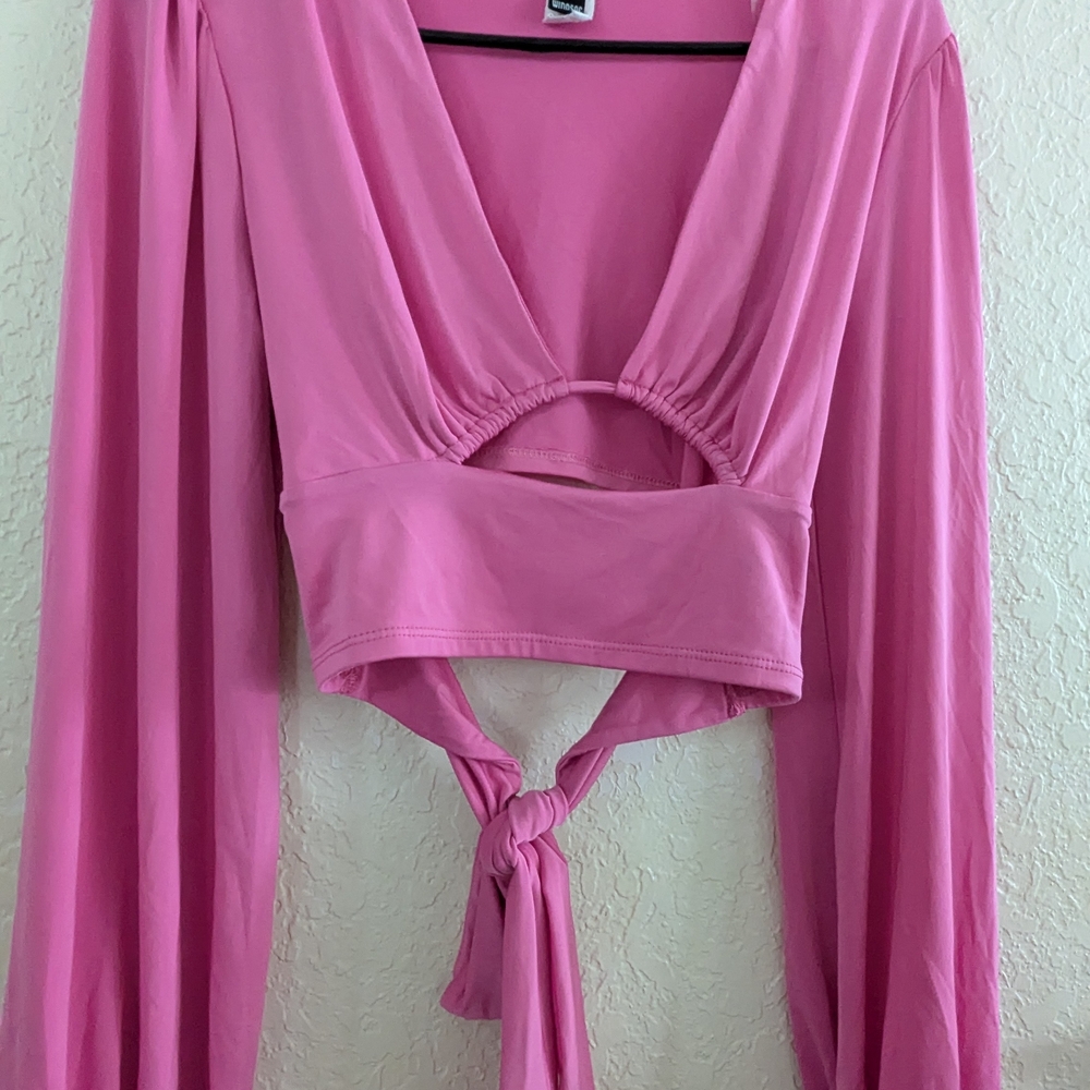 Windsor Pink Tie-Front Blouse